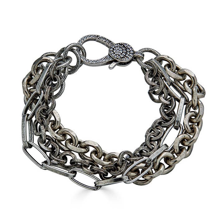 Loni Paul Jewelry - Vendita all'ingrosso Bracciali a catena e a maglie - Bracciale in argento a 3 fili0