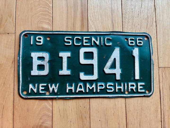 1966 New Hampshire License Plate for wholesale by RusticPlates