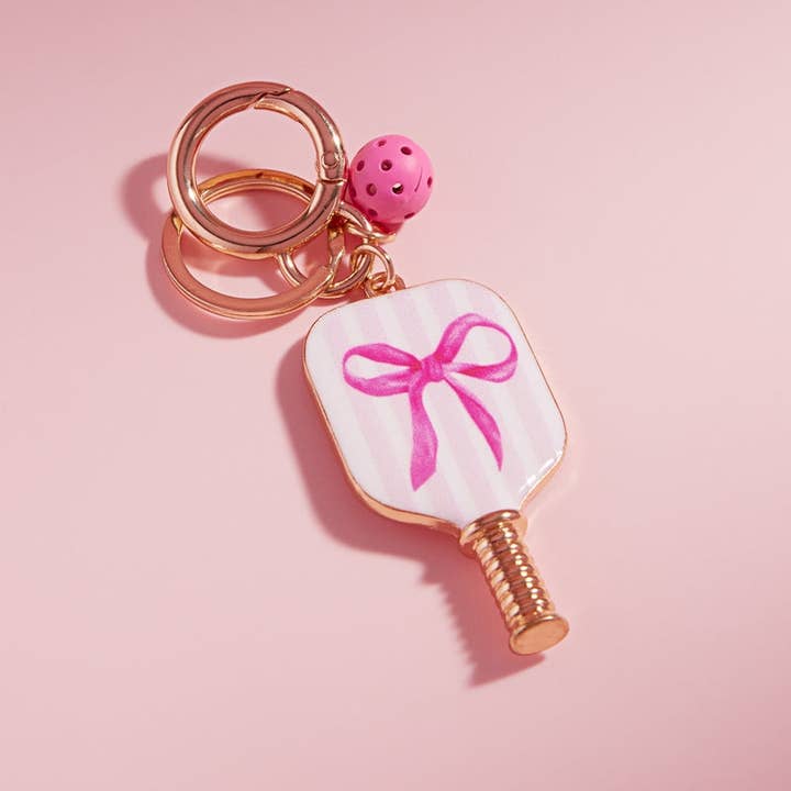 Designature New York - Wholesale Sleutelhanger - Dames - Pickleballvormige sleutelhanger met emaille en strikpatroon1