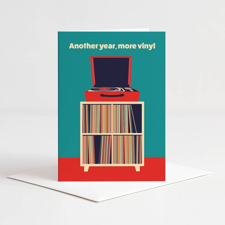 Fødselsdags Vinyl Hilsen Kort for engroshandel hos Gail Myerscough