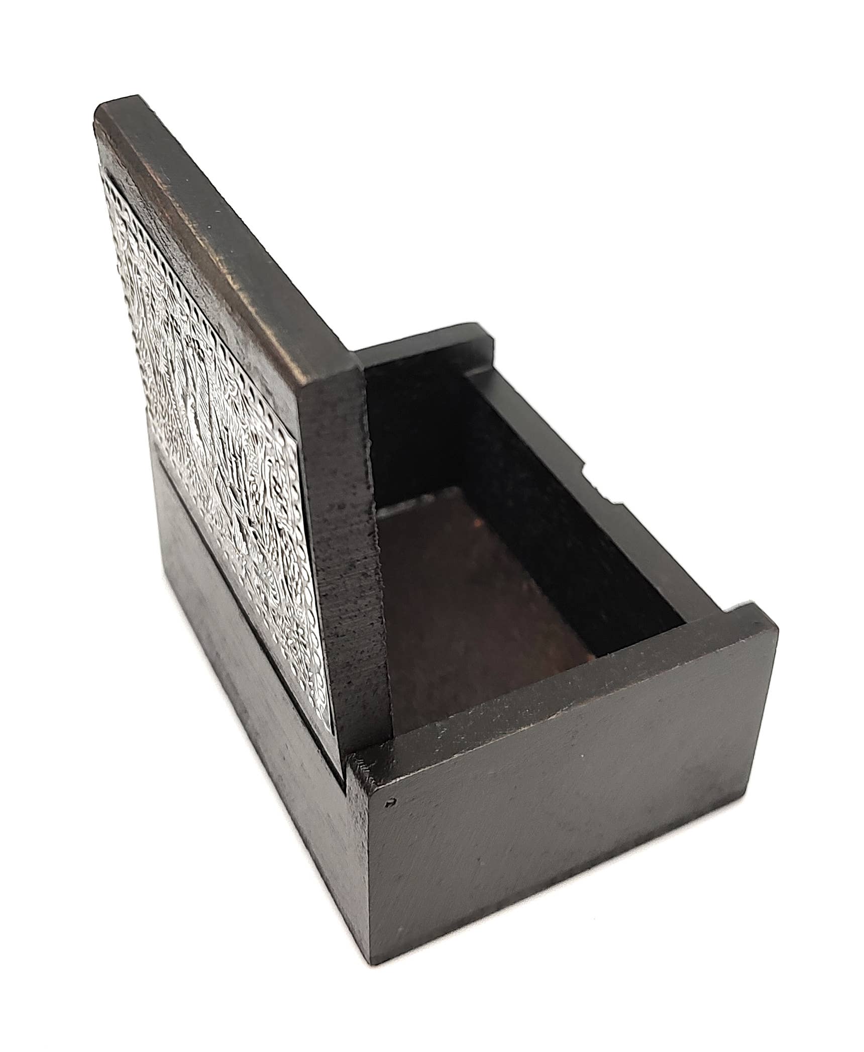 A Lost Art – wholesale Prydnadslåda – Pounded Metal Elephant Box med gångjärnslock - Mörk2