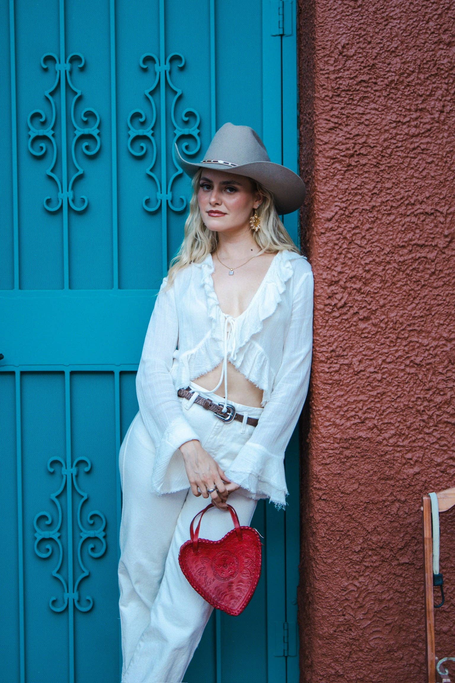 Adela Artisan Made LLC - Wholesale Crossbody Bag - Women's - Red Heart Leather Purse10