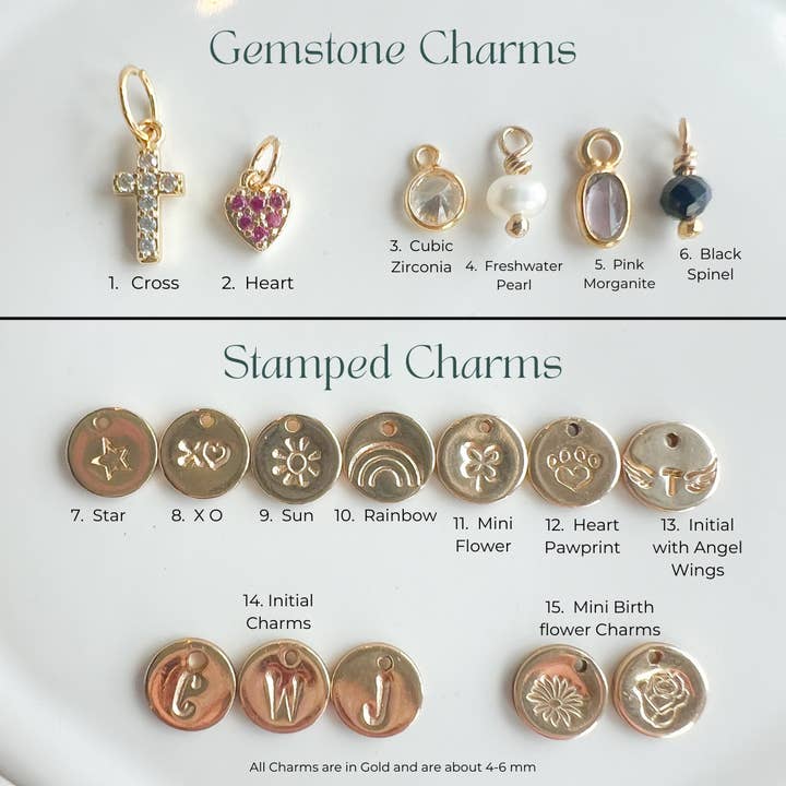 Initial Love Jewelry – wholesale Individuell berlock/hänge – Guldberlocker- Lägg på