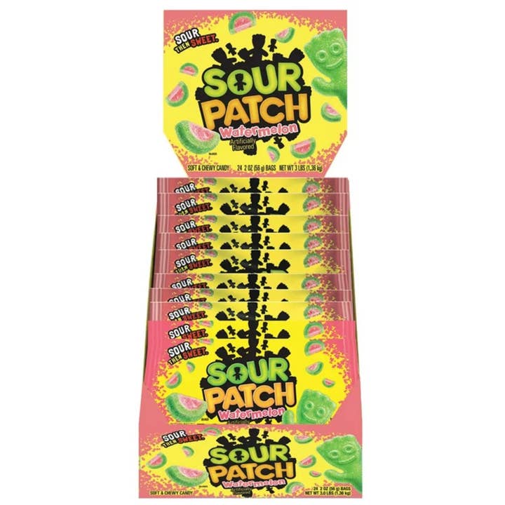 Nostalgic Watermelon Slices 🍉 Sour Patch 24ct Display Box for wholesale by O'Shea's Candies Sweet Shop