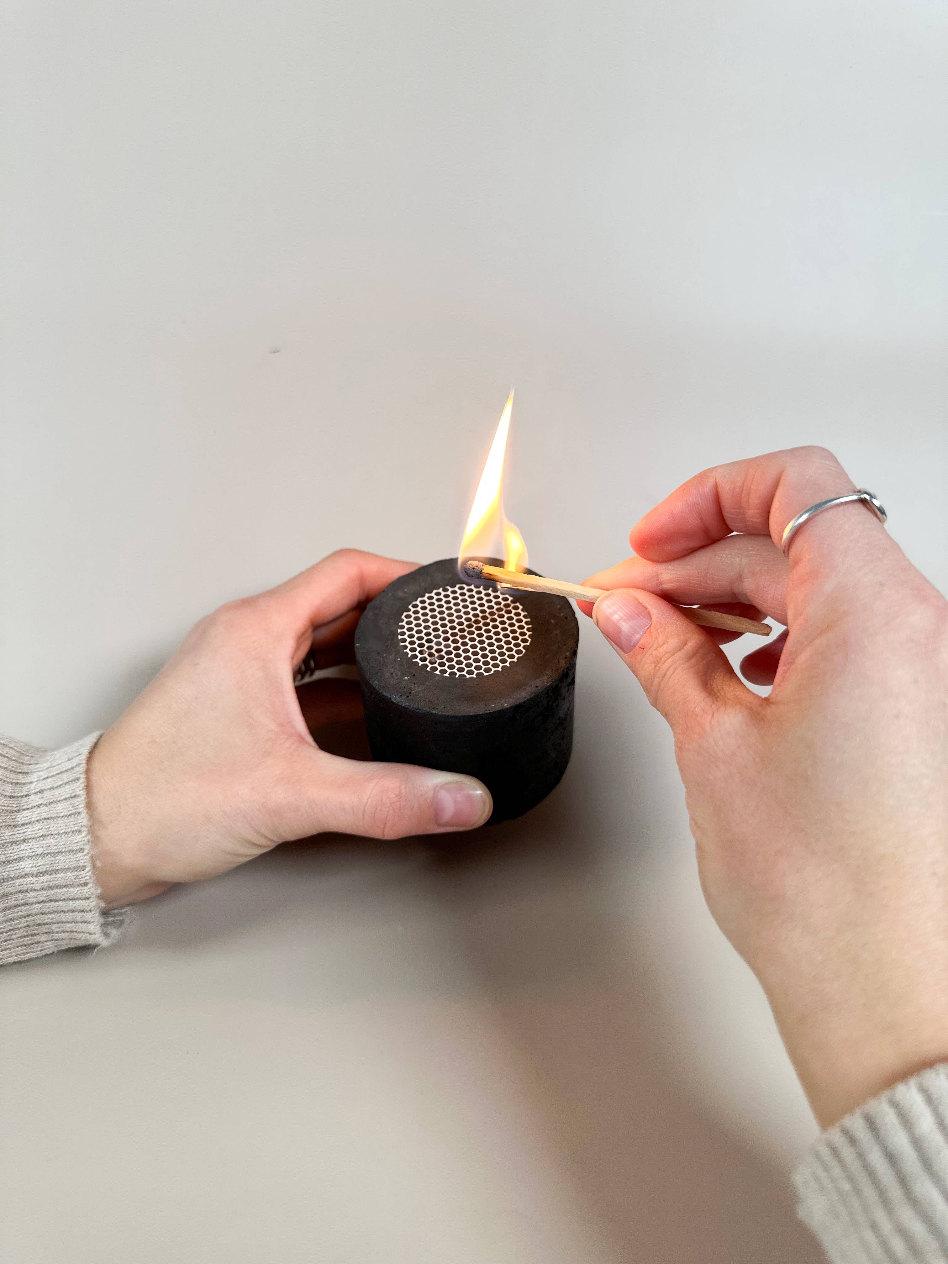 Lynn & Liana Designs - Wholesale Decorative Tabletop Object - Travertine and Lava Rock Mini Vessel (no tariffs)8