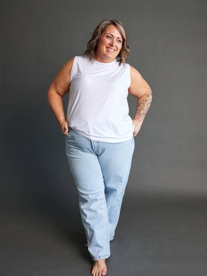 Element Tank in White for wholesale by Lost in Layers