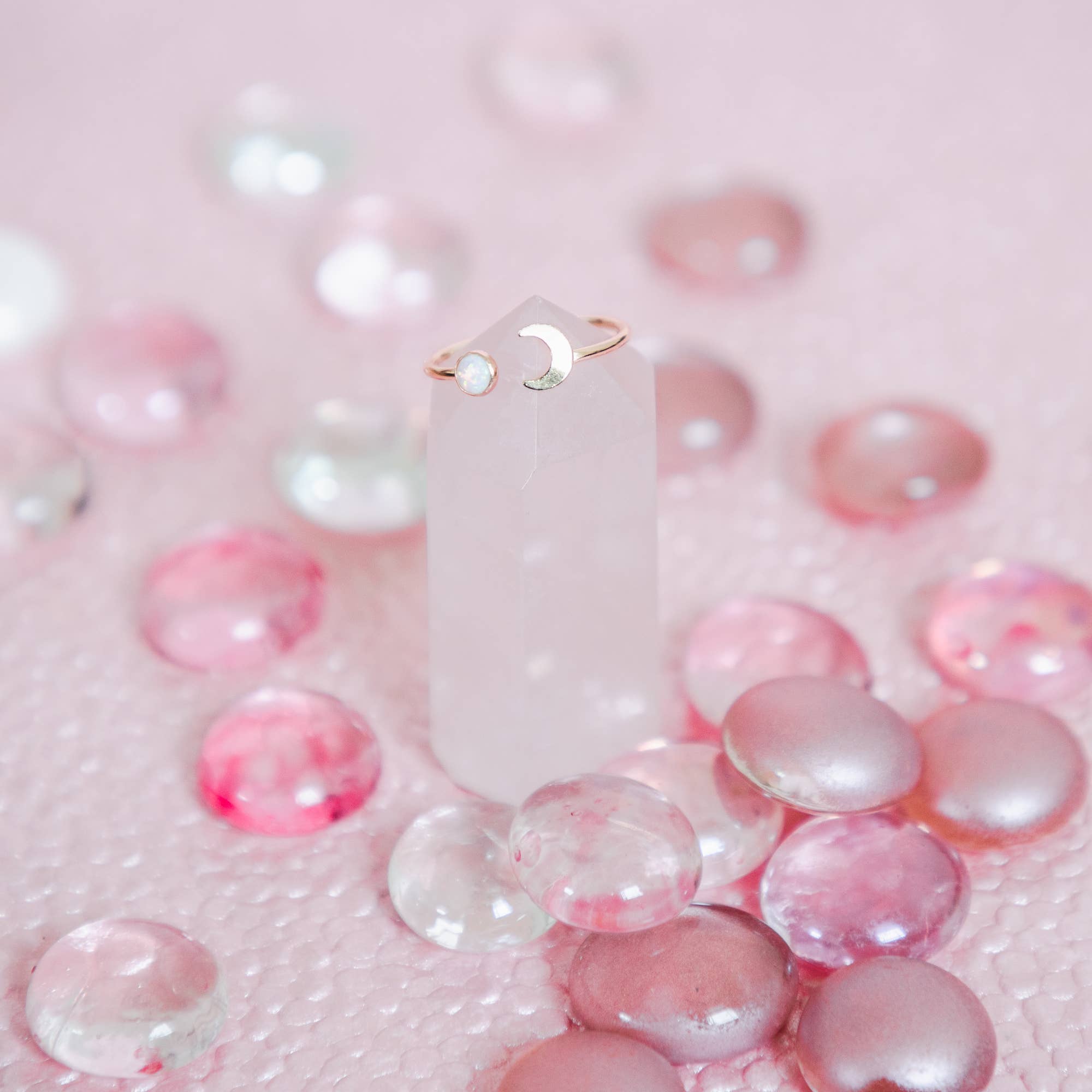 Mineral and Matter - Vendita all'ingrosso Anelli con pietra singola/solitario - Anello Luna Opal Fasi Lunari Fasi Lunari Anello a luna crescente9