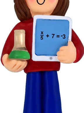 STEM Learner: Female, Brown for wholesale by Ornament Central