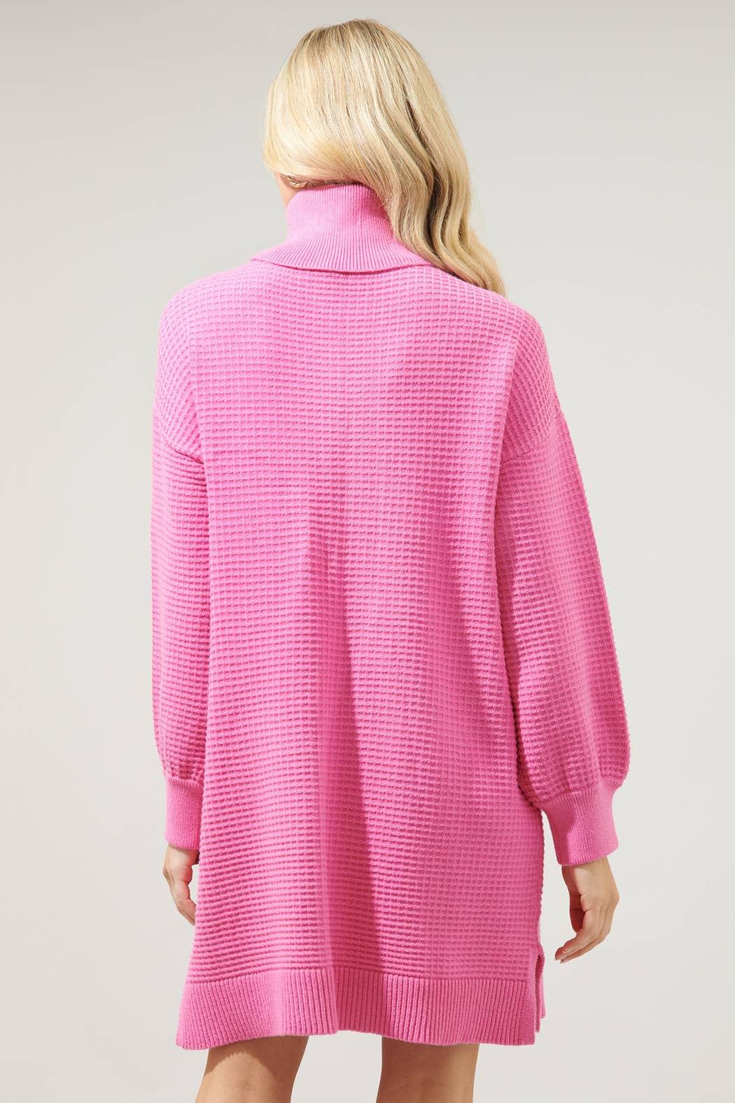 Sugarlips - Vente Robe – femme - Robe-pull col roulé en maille gaufrée Shawnee12