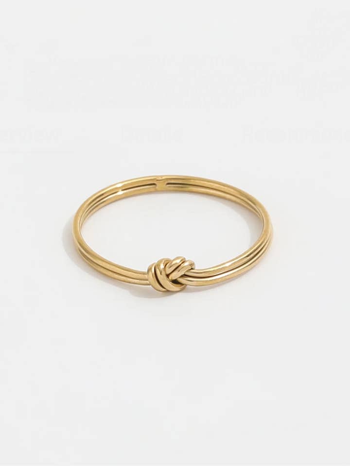 Belle Knot Gold-Plated Ring for wholesale by House of Jewels Miami