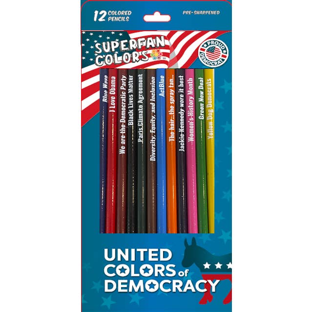 SUPERFAN Colors - Vendita all'ingrosso Matite colorate - United Colors of Democracy - Matite colorate del partito democratico - Set di 122