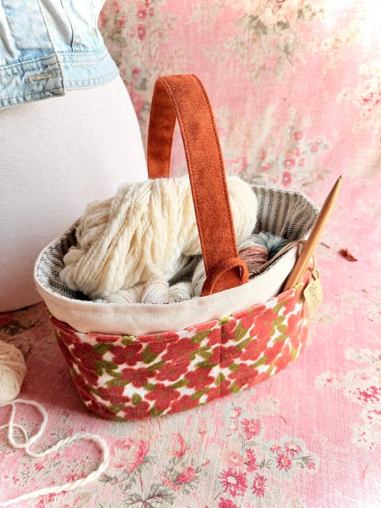 Atenti - Wholesale Brei- en haakbenodigdheden - Velvet Daizy Caddy - Projecttas Naaldkunst2