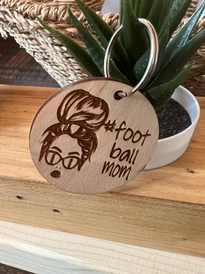 #footballmom keychain for wholesale by Suchfungoods