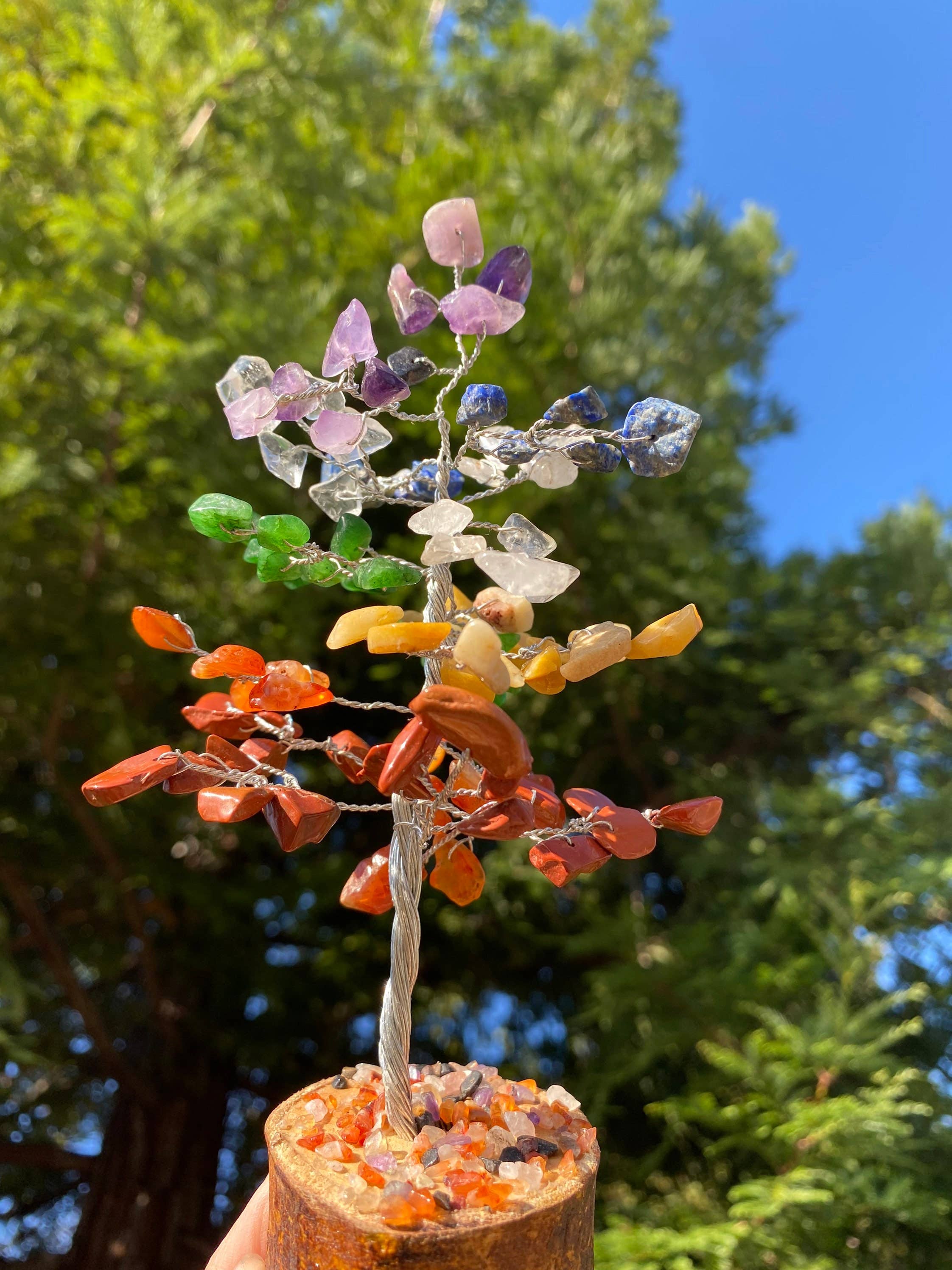 Like International – wholesale Decorative tabletop object – Tree of Life Crystal Gemstone Tower for Home Decor4