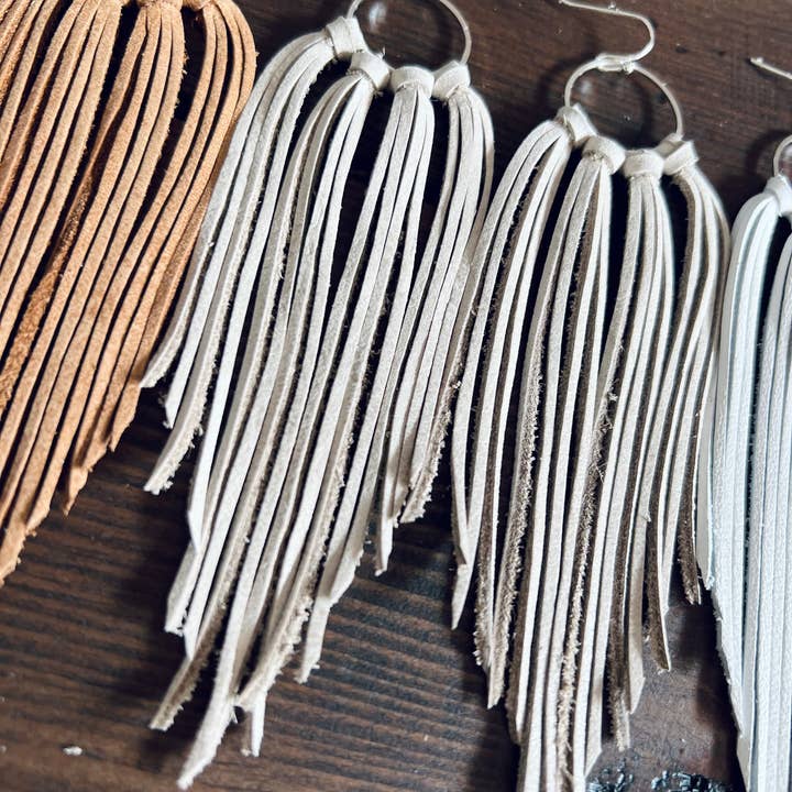 Fringed In Faith - Wholesale Tassel Earrings - Bozeman Fringe Earrings4