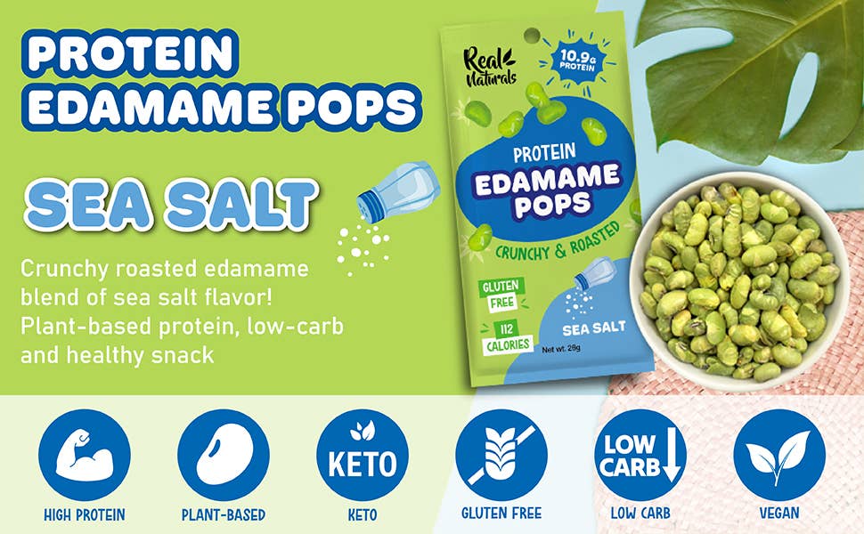 The Coconut Kitchen - Wholesale Puffed snack - Edamame Pops, Sea Salt, 26g3