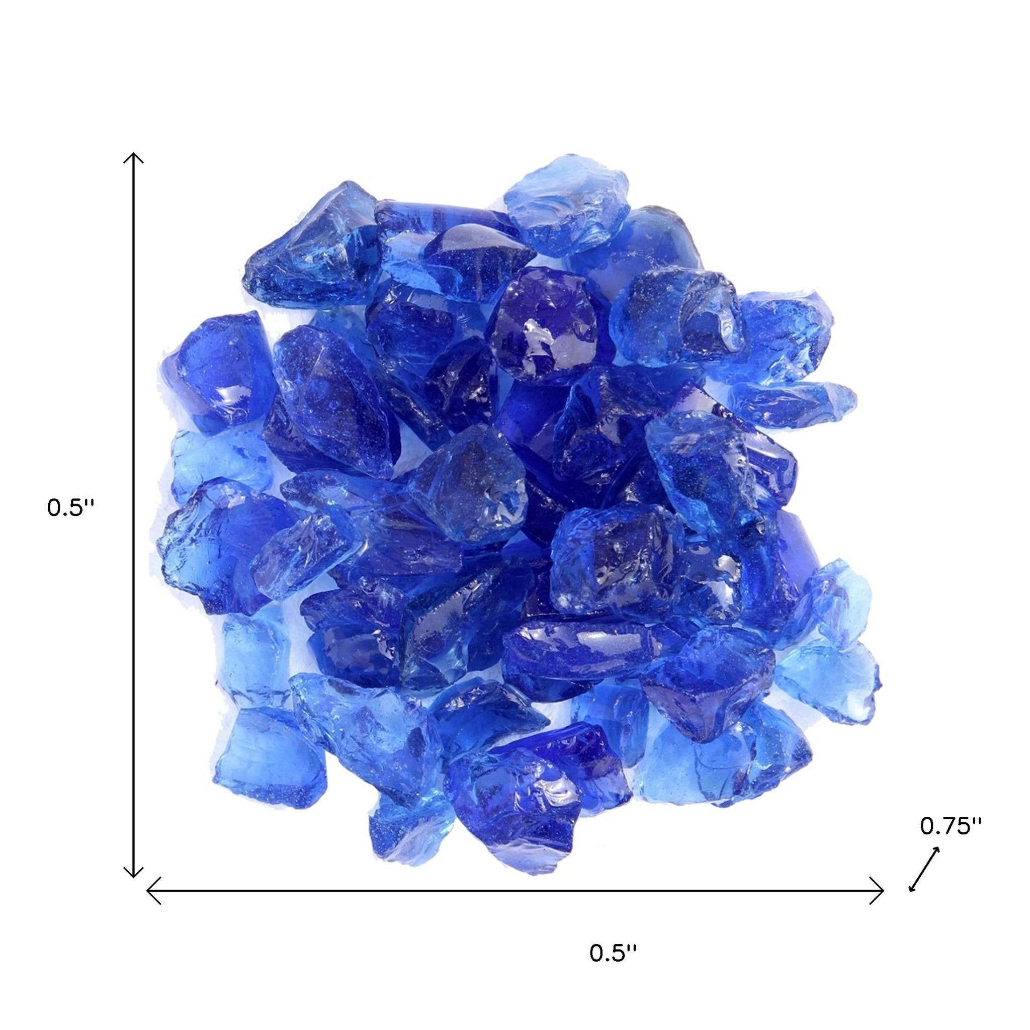 HomeRoots - Vendita all'ingrosso Bracieri - Vetro riflettente rotondo blu per focolare2