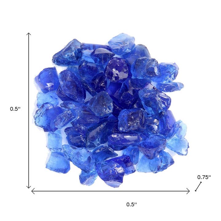 HomeRoots - Vendita all'ingrosso Bracieri - Vetro riflettente rotondo blu per focolare2