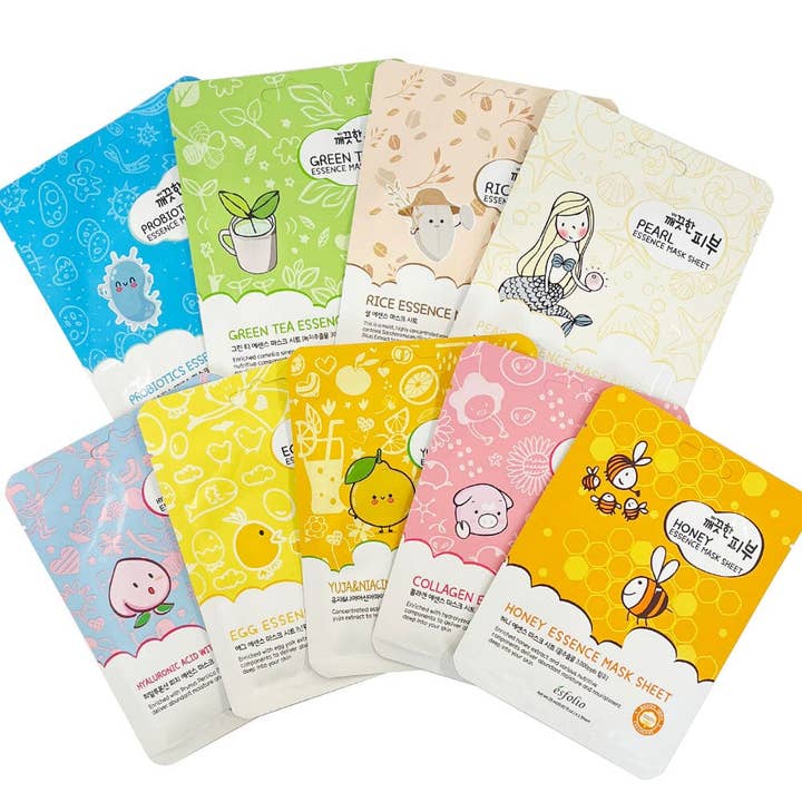 Walana Beauty - Wholesale Skincare Face Mask - PURE SKIN ESSENCE MASK SHEET ASSORTMENT B