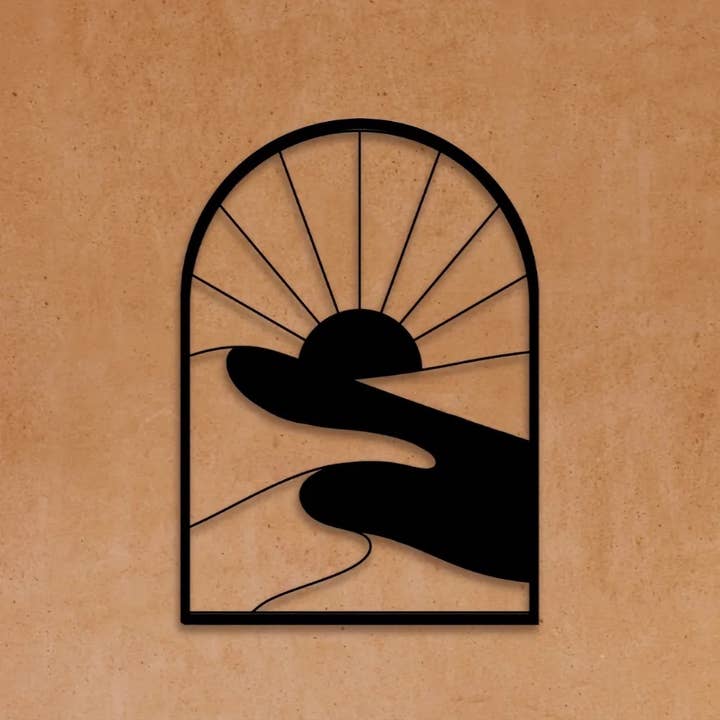 Black wooden board - Sun of the dunes for wholesale by CRÉART