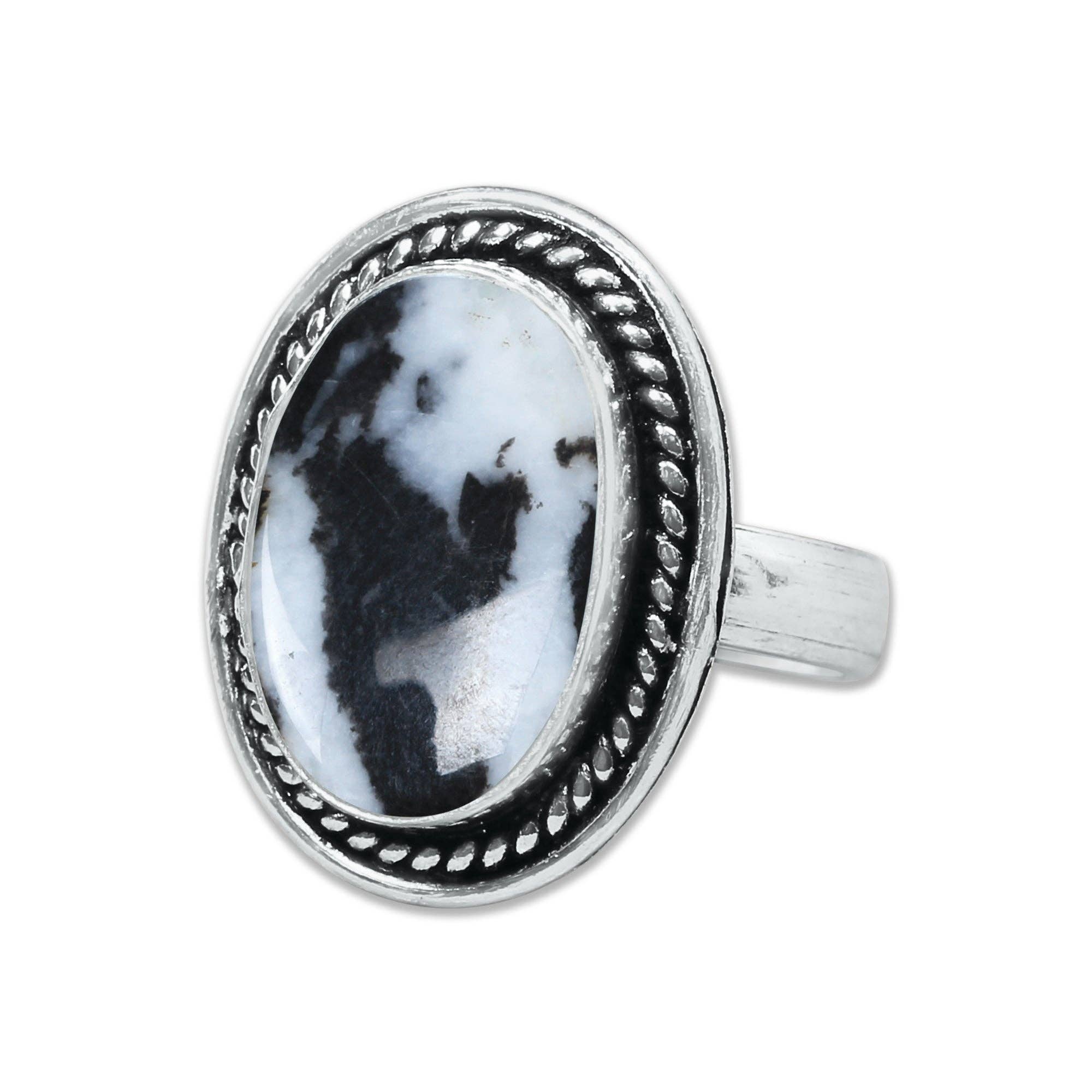 Handmade Jewels - Wholesale Cocktail/Statement Ring - Buffalo Turquoise Rings – Handmade, Silver-Plated, Boho Style5