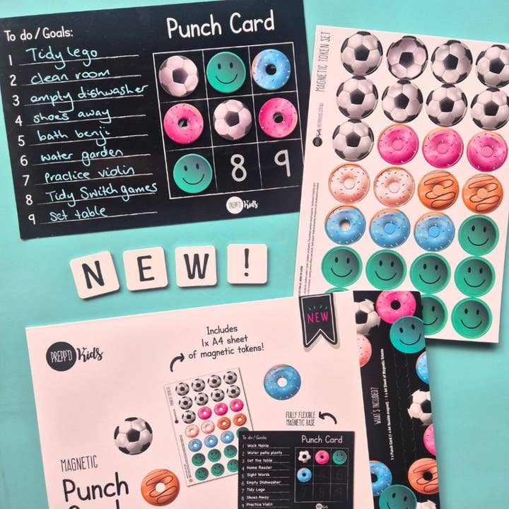 Prepp'd Kids - Wholesale Learning cards – Child & baby - Magnetic Punch Card1