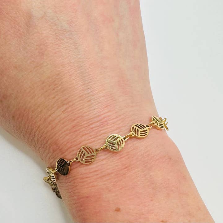 Little Happies Co - Wholesale Link & Chain Bracelet - Volleyball Bracelet, Gift for Volleyball player