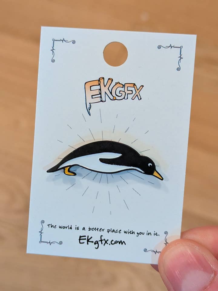 Pin's émaillé pingouin "Ramón" pour la vente par ek.gfx