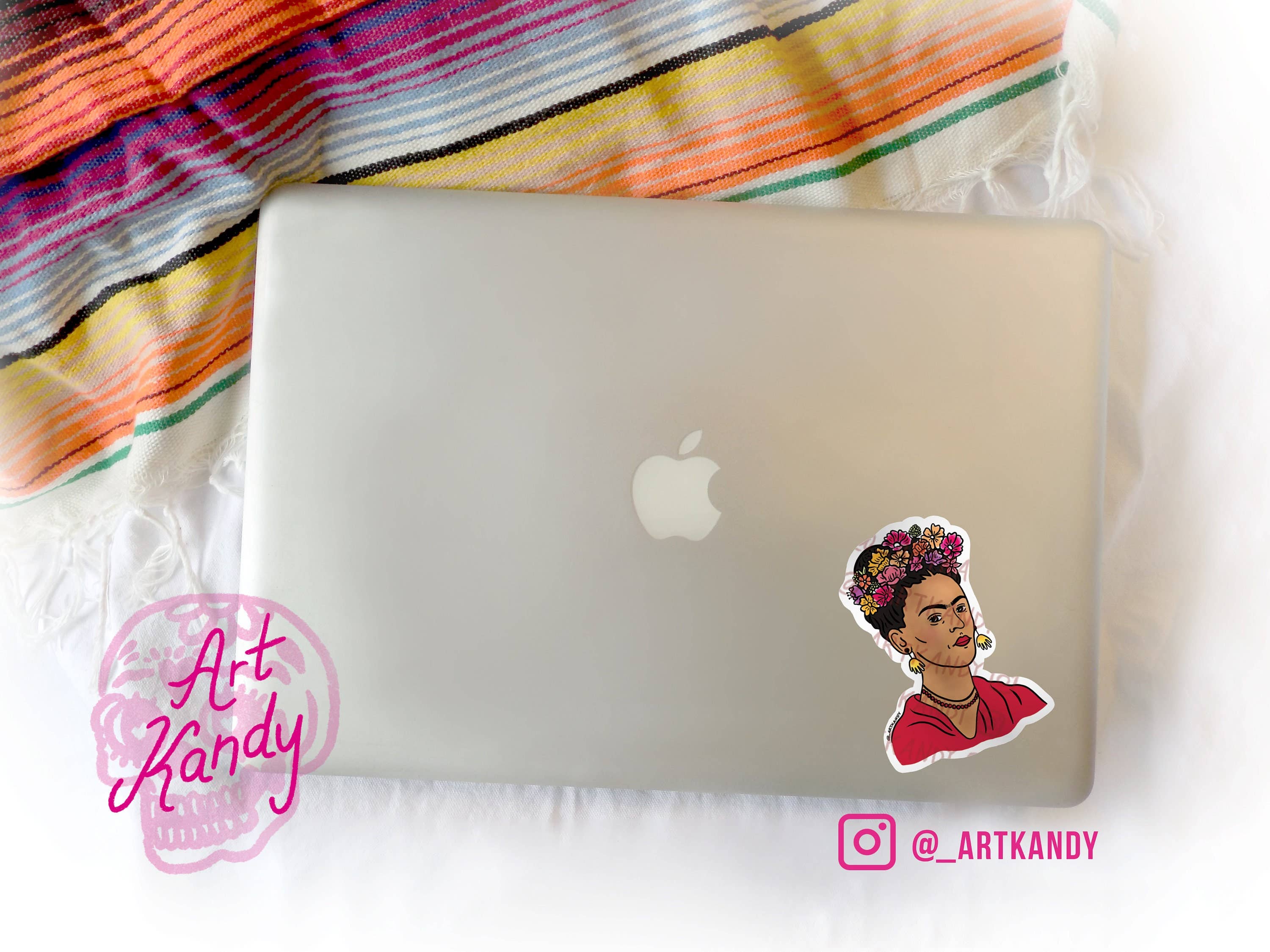 ArtKandy - Wholesale Sticker - Frida Kahlo Flower Crown Sticker3