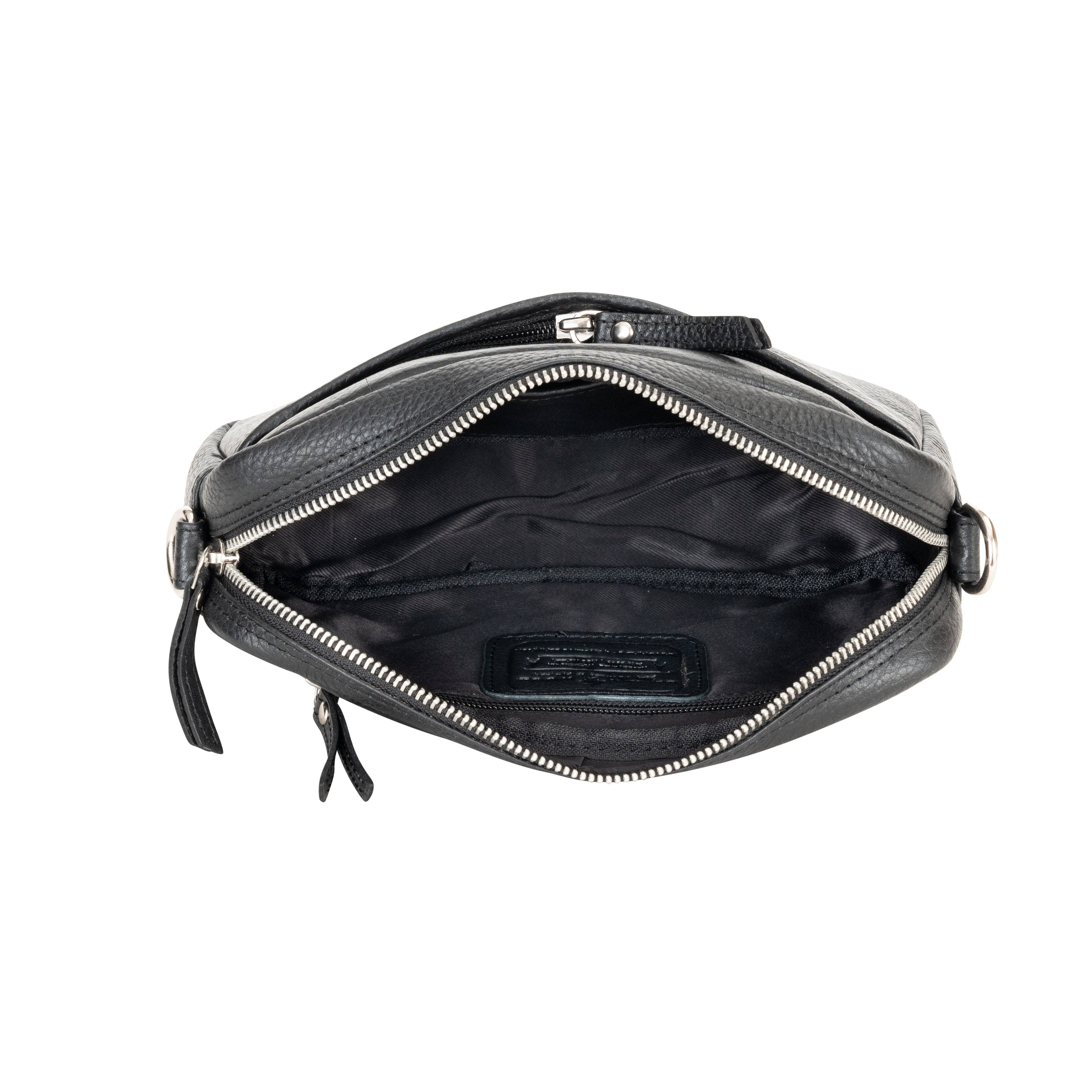 Greenwood Leather AU - Wholesale Crossbody bag – Women's - Siena Mini Crossbody – Black Leather Bag4