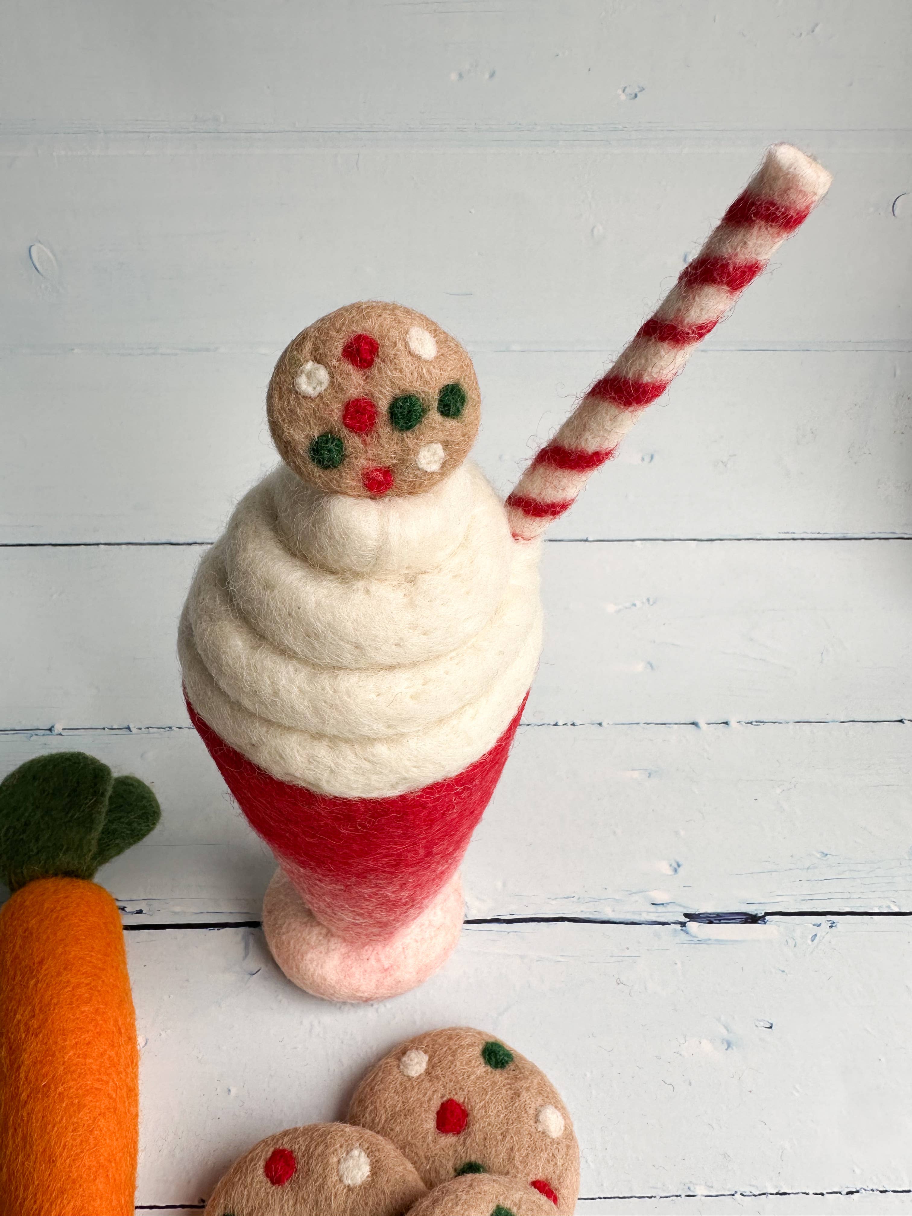 Sewing Seeds Play - Wholesale Toy Set - Kids - Milkshake & Cookies For Santa Felt Play Set3