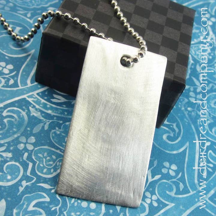 Deirdre & Company - Wholesale Keychain - Unisex - Custom Bible Verse Dog Tag Key Chain or Necklace - Pewter