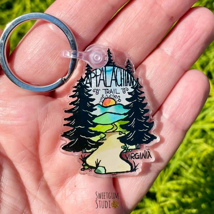 Appalachian Trail Virginia Keychain for wholesale by Sweetgum Studio