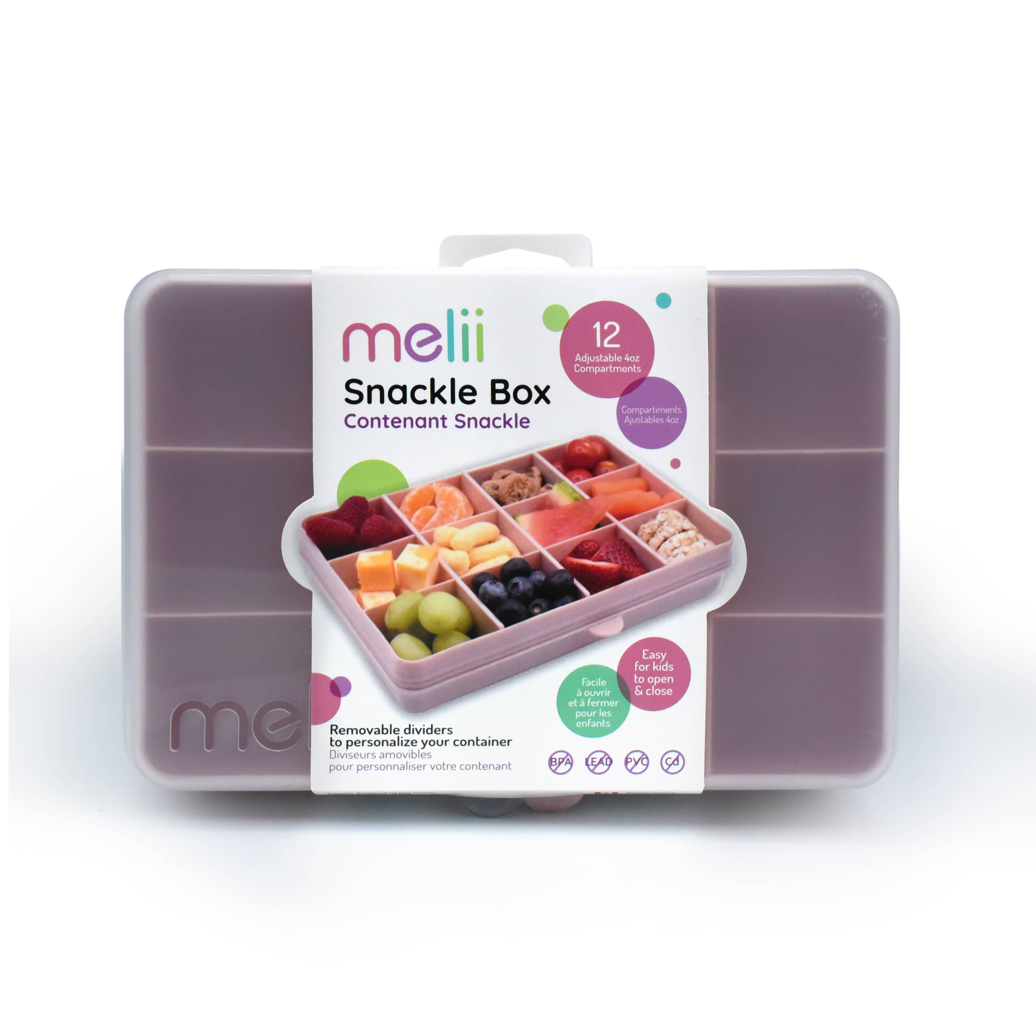 melii - Vente Boîte à goûter - Enfant et bébé - Snackle Box, contenant à collations divisé avec 12 compartiments10