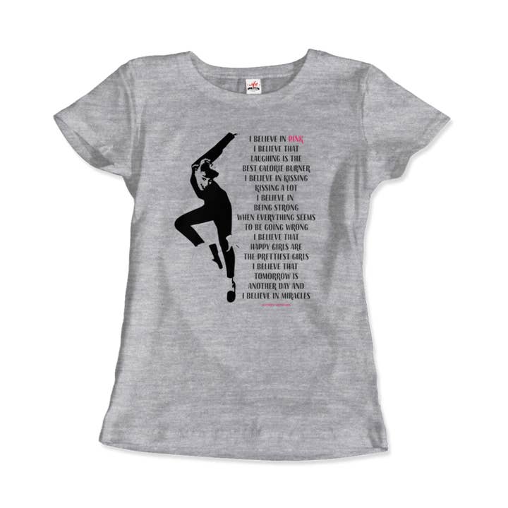 Art-O-Rama Shop – wholesale Screen printed t-shirt – Women′s – I Believe in Pink Quote T-Shirt4