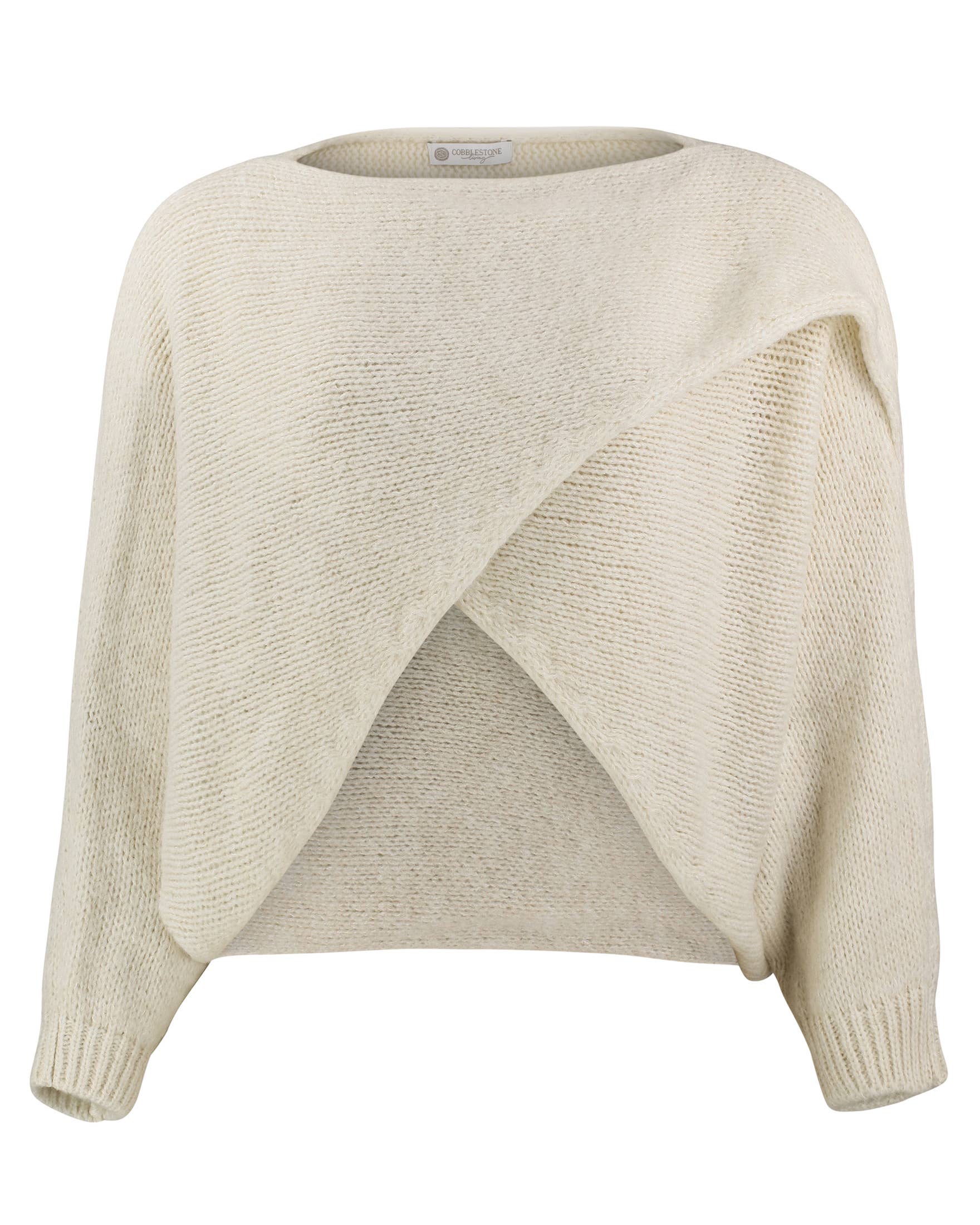 CobbleStone Living - Wholesale Knit Sweater - Women's - Alessandra Knit Wrap4