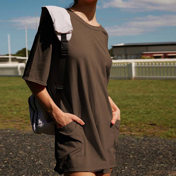 Lily Clothing - Wholesale Romper - Women's - Solid color personality backless jumpsuit