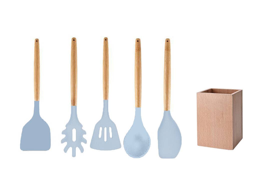 Fackelmann - Wholesale Kitchen Utensil Set - Wooden kitchen utensil set with storage pot9
