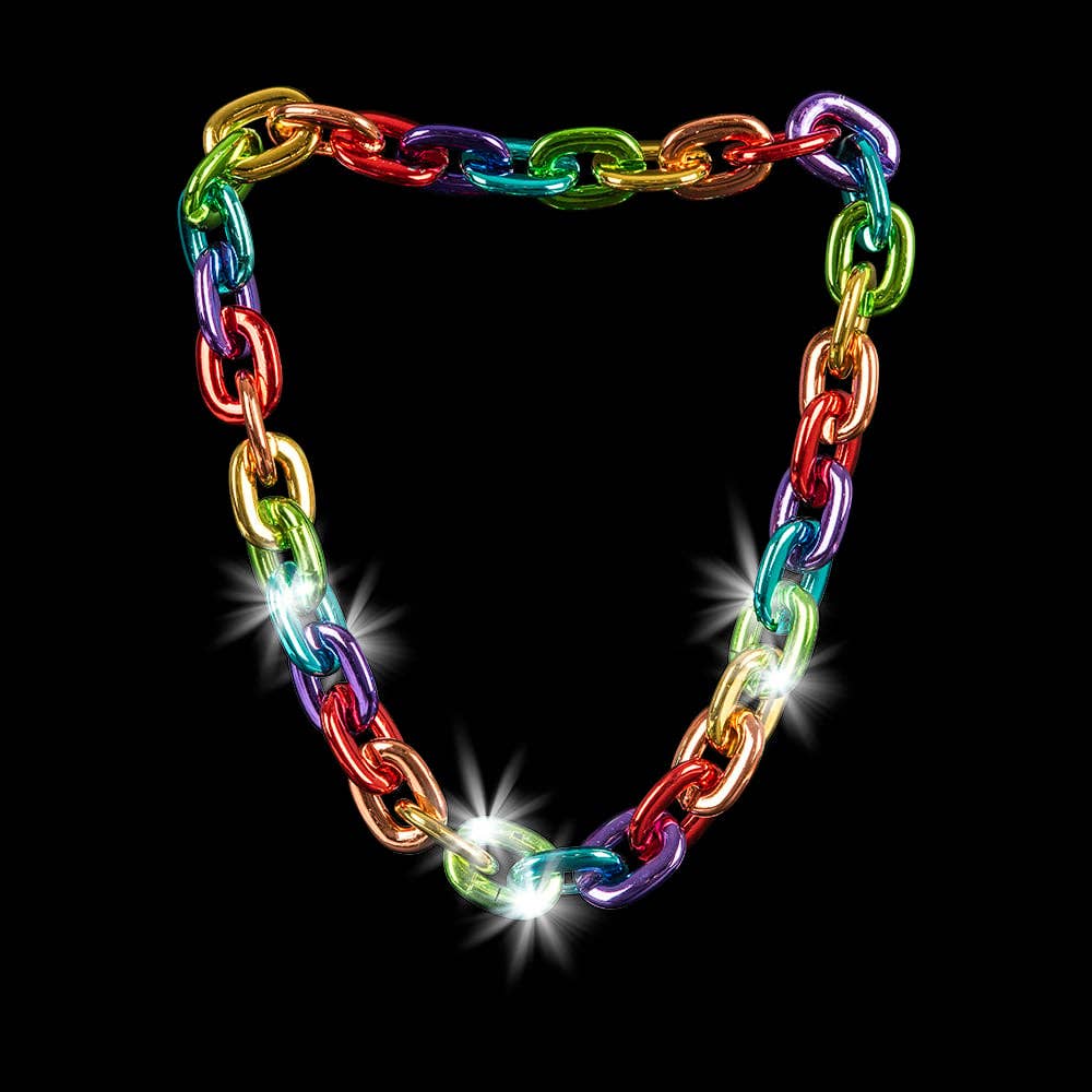 La Luna Bella - Toys - Wholesale Light-Up Toy - Kids & Baby - 38" LIGHT-UP BIG CHAIN RAINBOW NECKLACE LLB Light-up Toys1