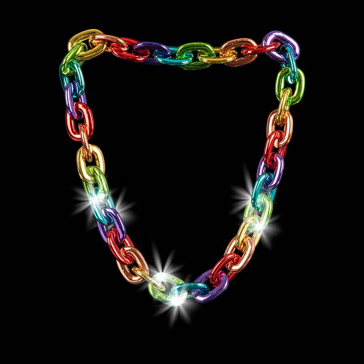 La Luna Bella - Toys - Wholesale Light-Up Toy - Kids & Baby - 38" LIGHT-UP BIG CHAIN RAINBOW NECKLACE LLB Light-up Toys1