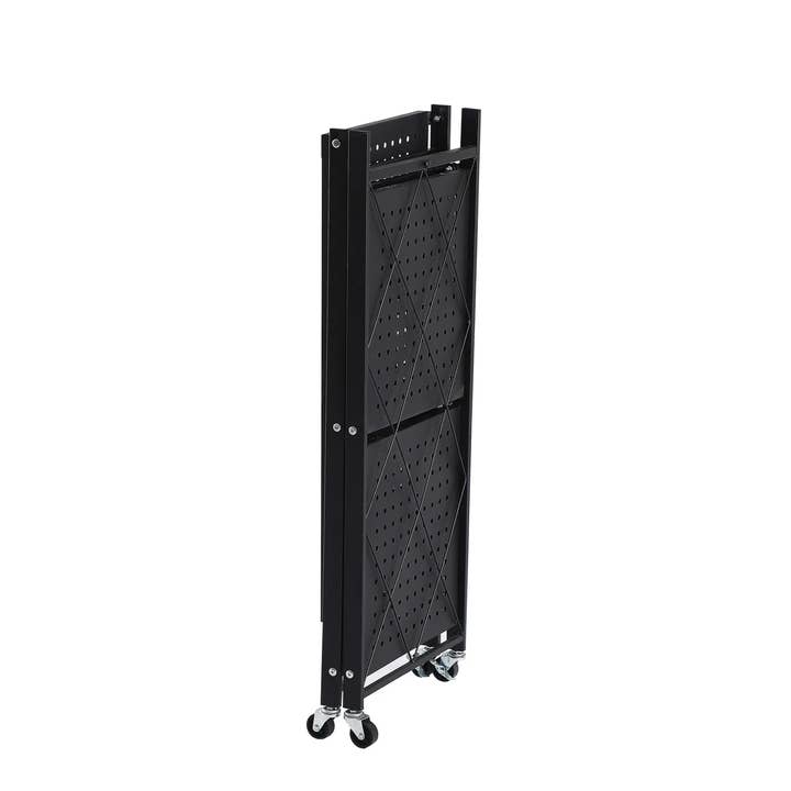 J&V TEXTILES - Wholesale Free-standing shelf - Assembled Black Foldable Metal Storage Shelving Unit - 3 Sizes!14