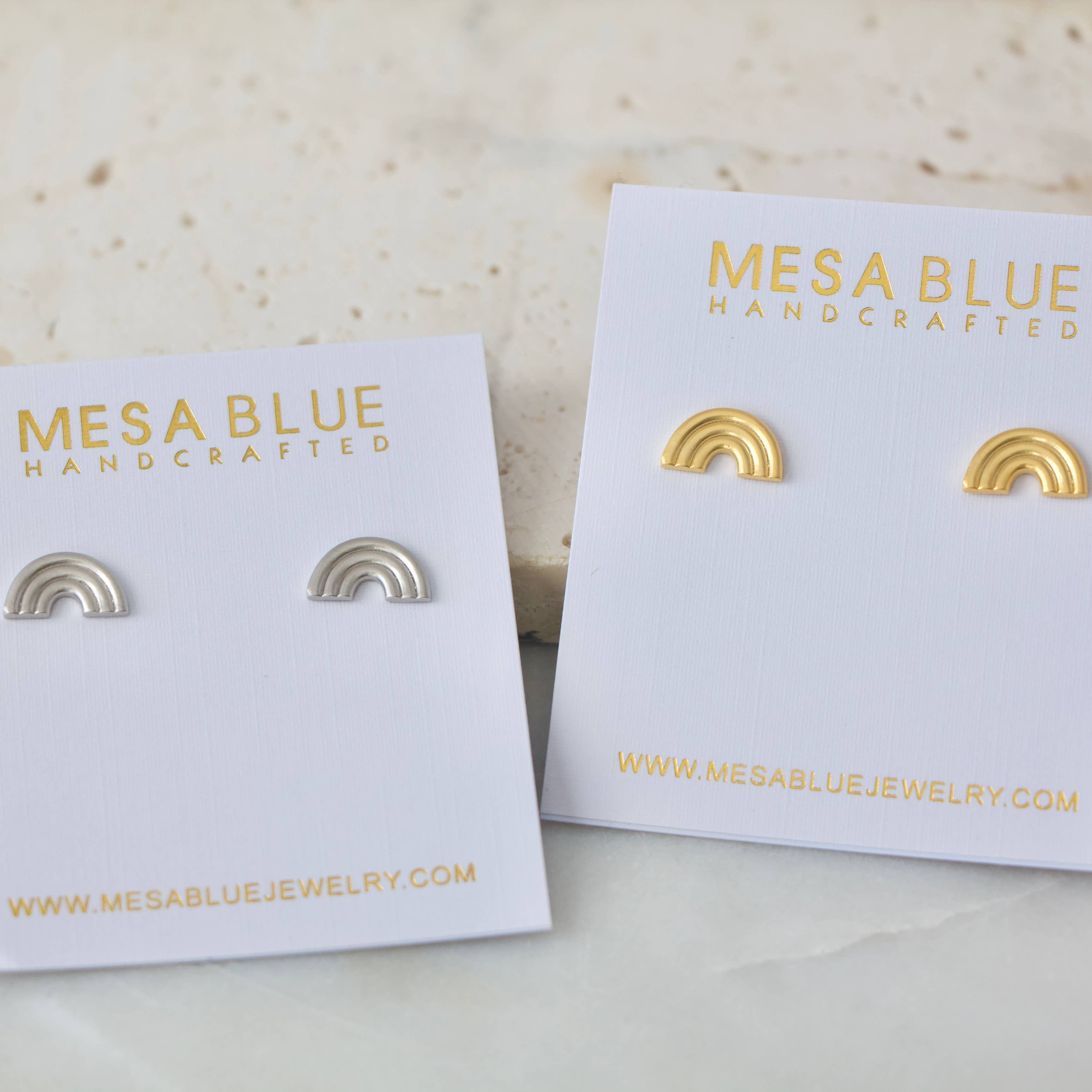 Mesa Blue - Wholesale Stud/Post Earrings - Rainbow Stud Earrings4