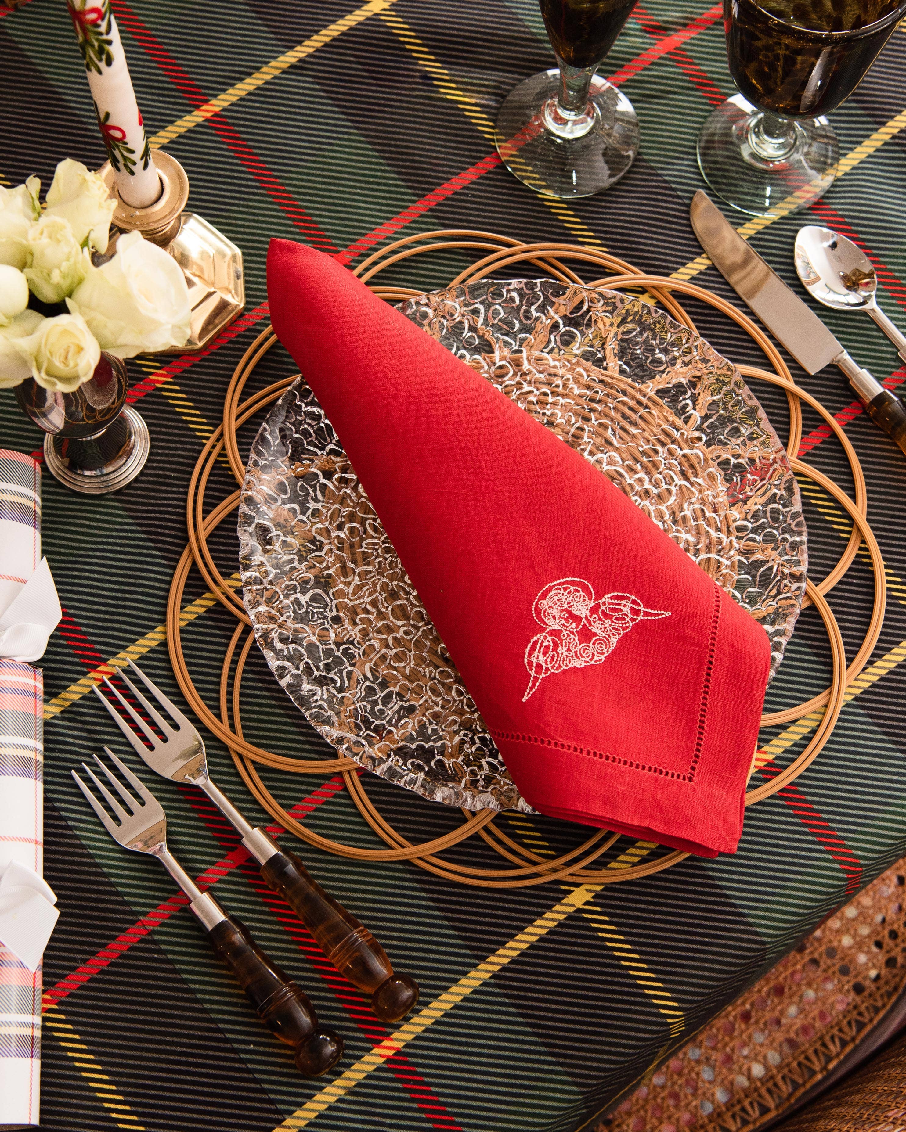 Chefanie – Toalha de mesa por atacado – Toalha de Mesa Xadrez Verde0