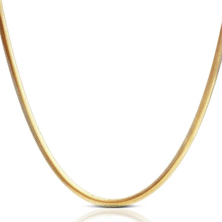 HoopLa - Wholesale Link & Chain Necklace - Snake Wheat Stainless Steel Waterproof Necklace19