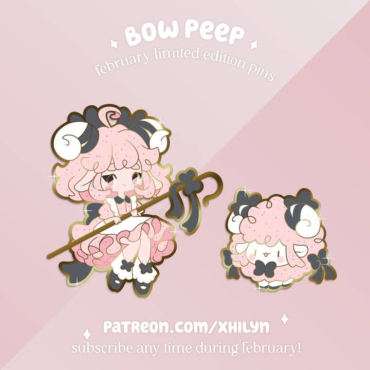 Xhilyn - Wholesale Lapel Pin/Button - Bow Peep Pins - Feb 2025