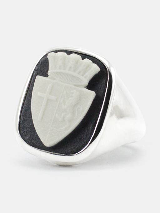 Insignia Cameo Siegelring mit Löwenwappen für den Großhandel von Vintouch Jewels