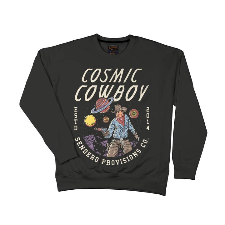 Sendero Provisions Company – Großhandel Sweatshirt mit Grafikdruck – Unisex – Cosmic Cowboy-Sweatshirt
