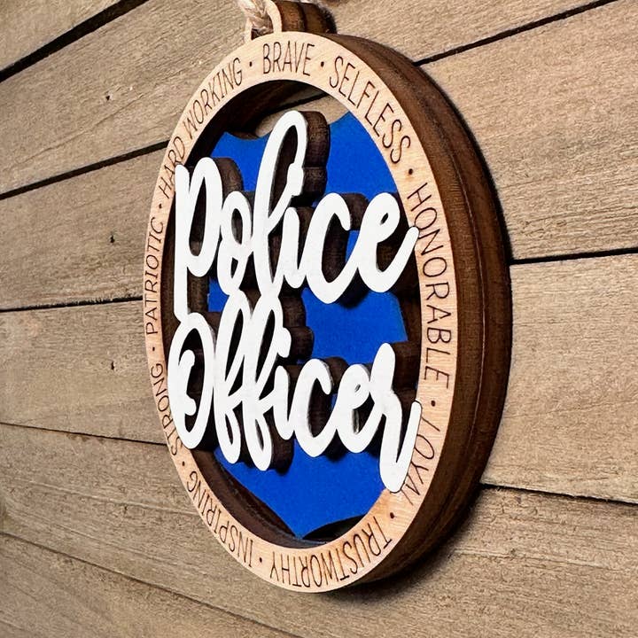 B.VerStrat Designs - Wholesale Ornament - Police Ornament2