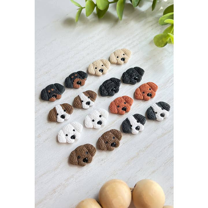 WanderingCalicoClay - Wholesale Stud/Post Earrings - Dog Stud Earrings, Polymer Clay Dog Earrings, Dog Jewelry