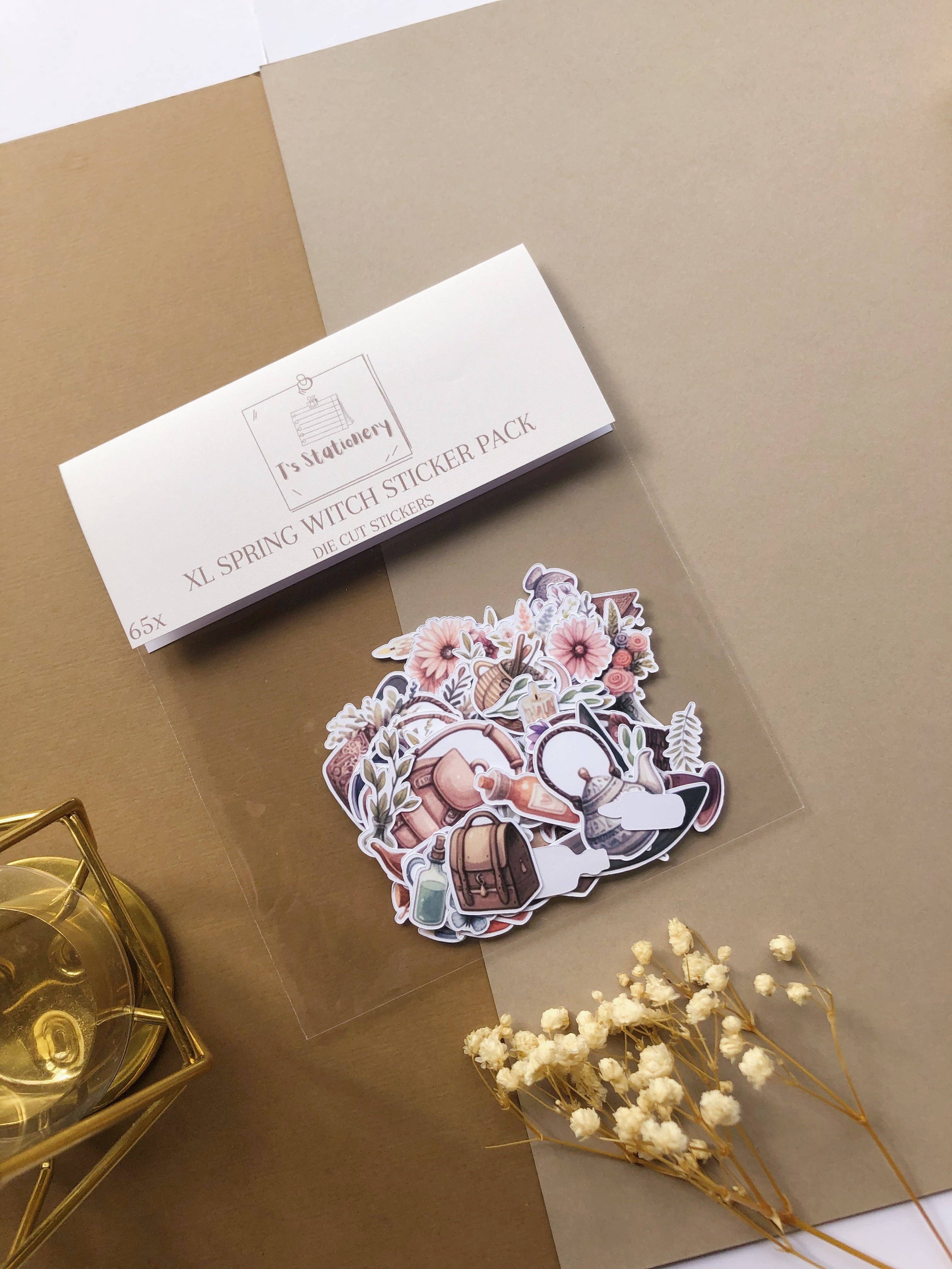 T's Stationery – Engroshandel Klistermærke – 65 dele XL heksede forårsklistermærker5